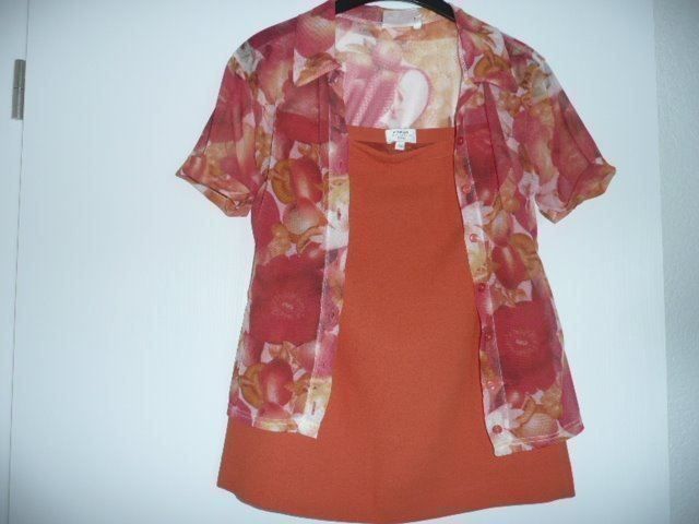 H&M Gonne: NEU modisch orange/blumig Jupe + Bluse – Nuovo (secondo la descrizione) da Baar venduto da negombo