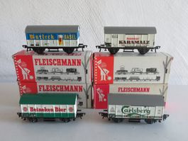 Fleischmann H0: Set mit 4 Bierwagen, Blech, mit OVP