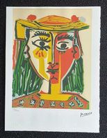 Pablo Picasso - Buste de Femme au Chapeau 1962 29 x 38.5 cm