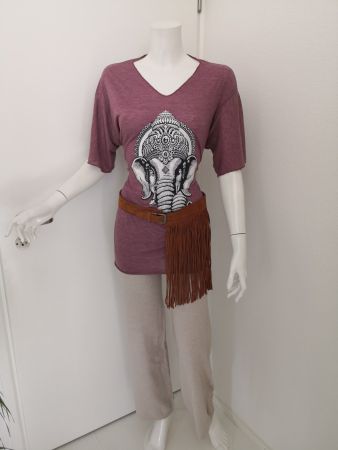 🤩BOHO-CHIC T-SHIRT ROSA MIT ELFANTEN-DRUCK NEU & D&G P.