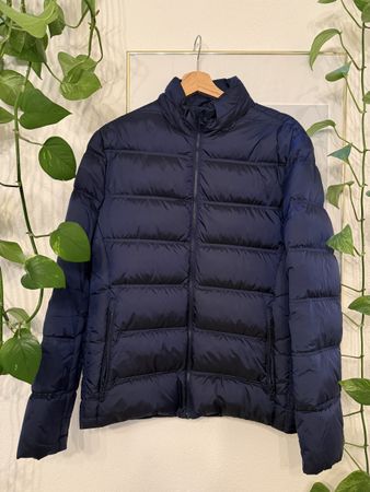 Daunenjacke blau neuwertiger Zustand Grösse S