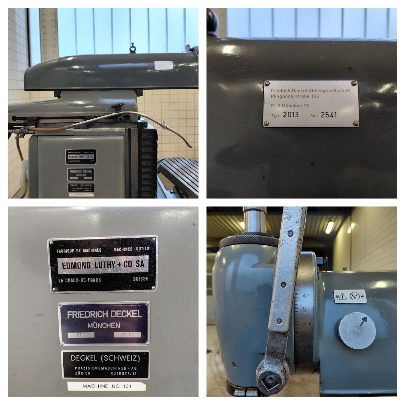 Tutte le macchine: Deckel FP2 Fräsmaschine – Usato da Schüpfen venduto da Marathon013 8