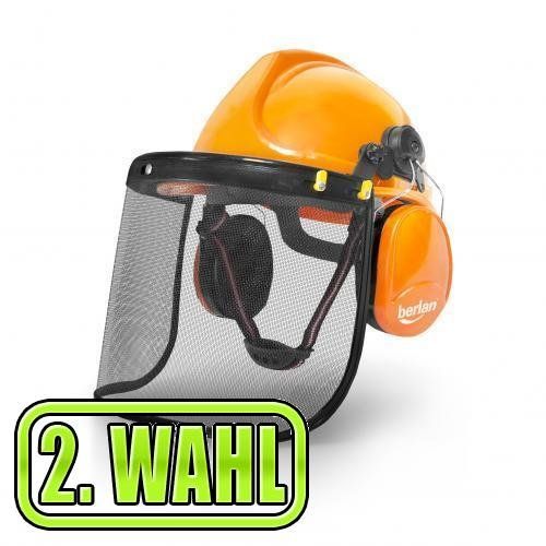 MAUK® Forsthelm Kettensägen/Freischneider Schnittschutz Sicherheitshelm Mit Visier Gehör- Und Gesichtsschutz | Schutzhelm Mit Signalfarbe Orange/Rot - View #2