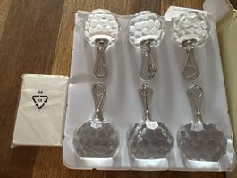 6 Tischkartenhalter Glas