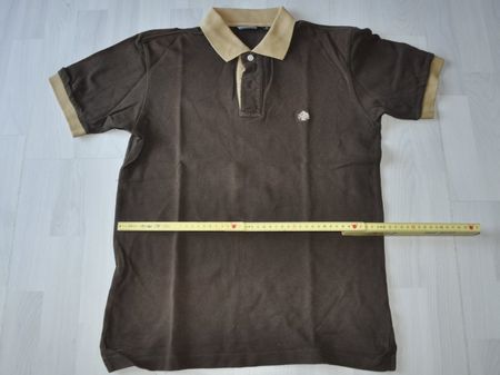 Polohemd braun Kragen beige, Springfield