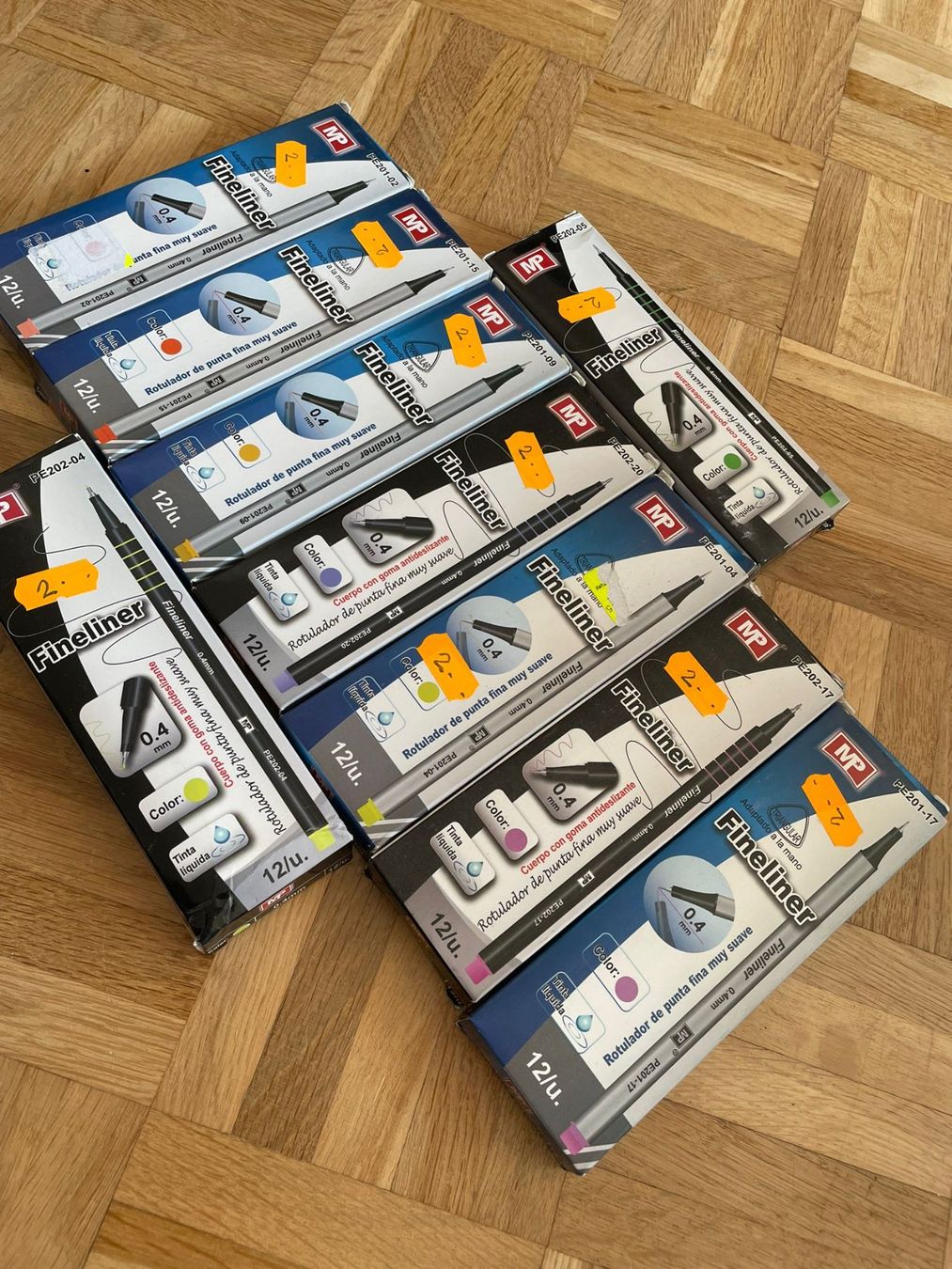 Penna & Evidenziatori: MP Fineliner 0.4mm, 9 Pack, div. Farben, Neu - Schreiber – Nuovo e nell'imballaggio originale da Wängi venduto da Thurgauer98 1