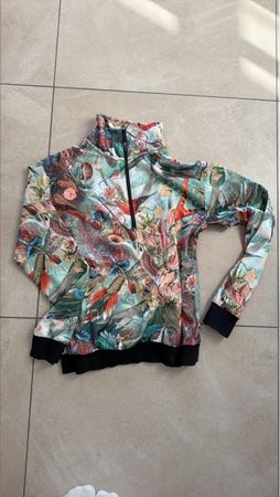 Pull zippé à motif floral, new balance 