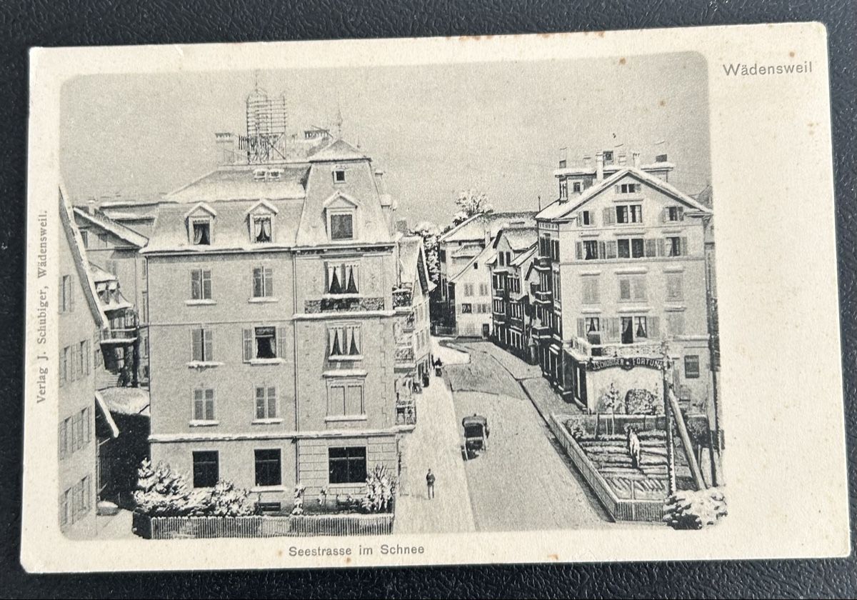 Cartoline postali: Wädenswil Seestrasse im Winter  – Usato da Horw venduto da Tellbub