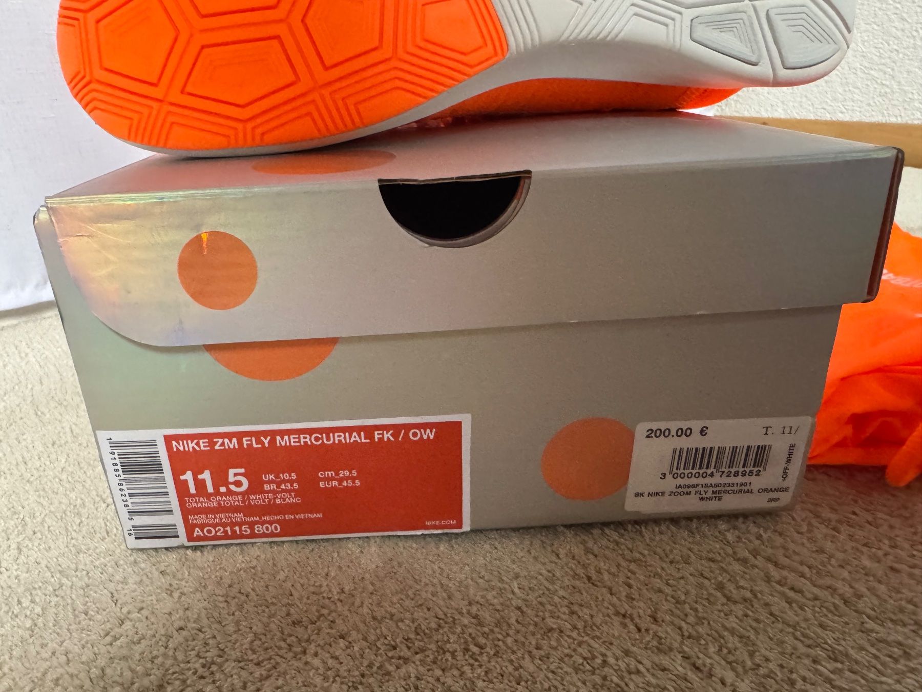 Off-White Scarpe da uomo: Nike Zoom Fly Mericural Off White Total Orange – Nuovo (secondo la descrizione) da Visperterminen venduto da lgresell 5