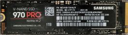 1×Samsung SSD 970 Pro 1TB NVMe M.2 akzeptabler Zustand