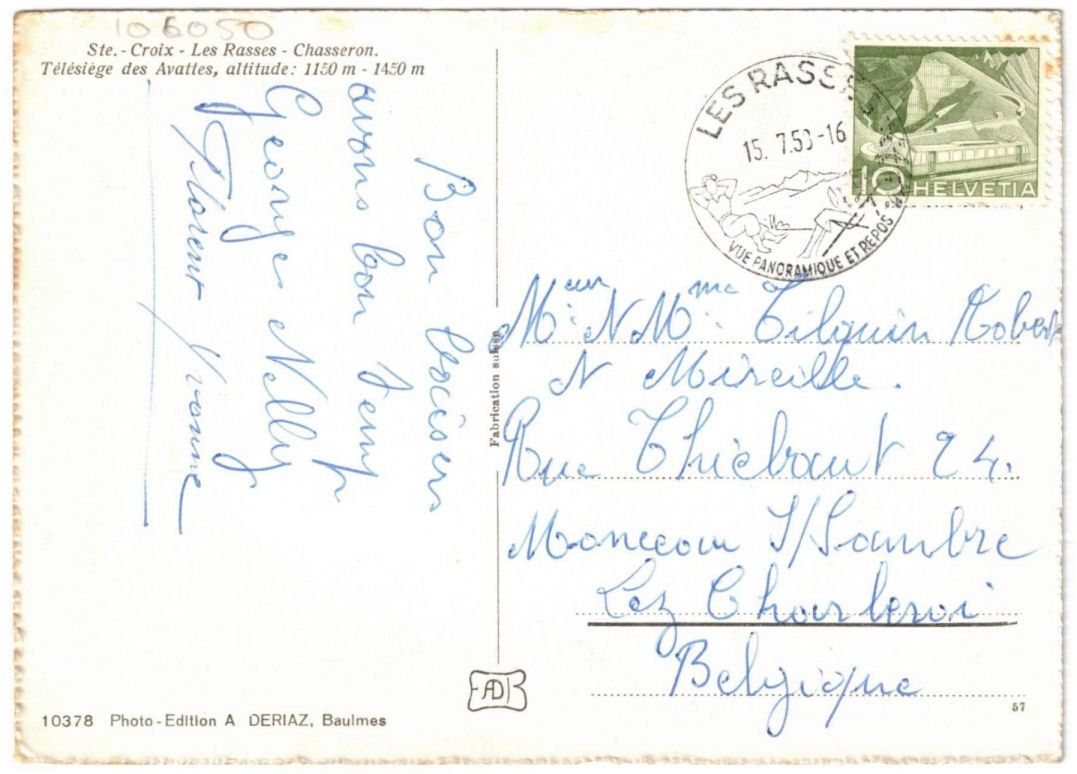Cartoline postali: Ste. Croix - Sessellift Avattes – Usato da Binningen venduto da Mountainrider 1
