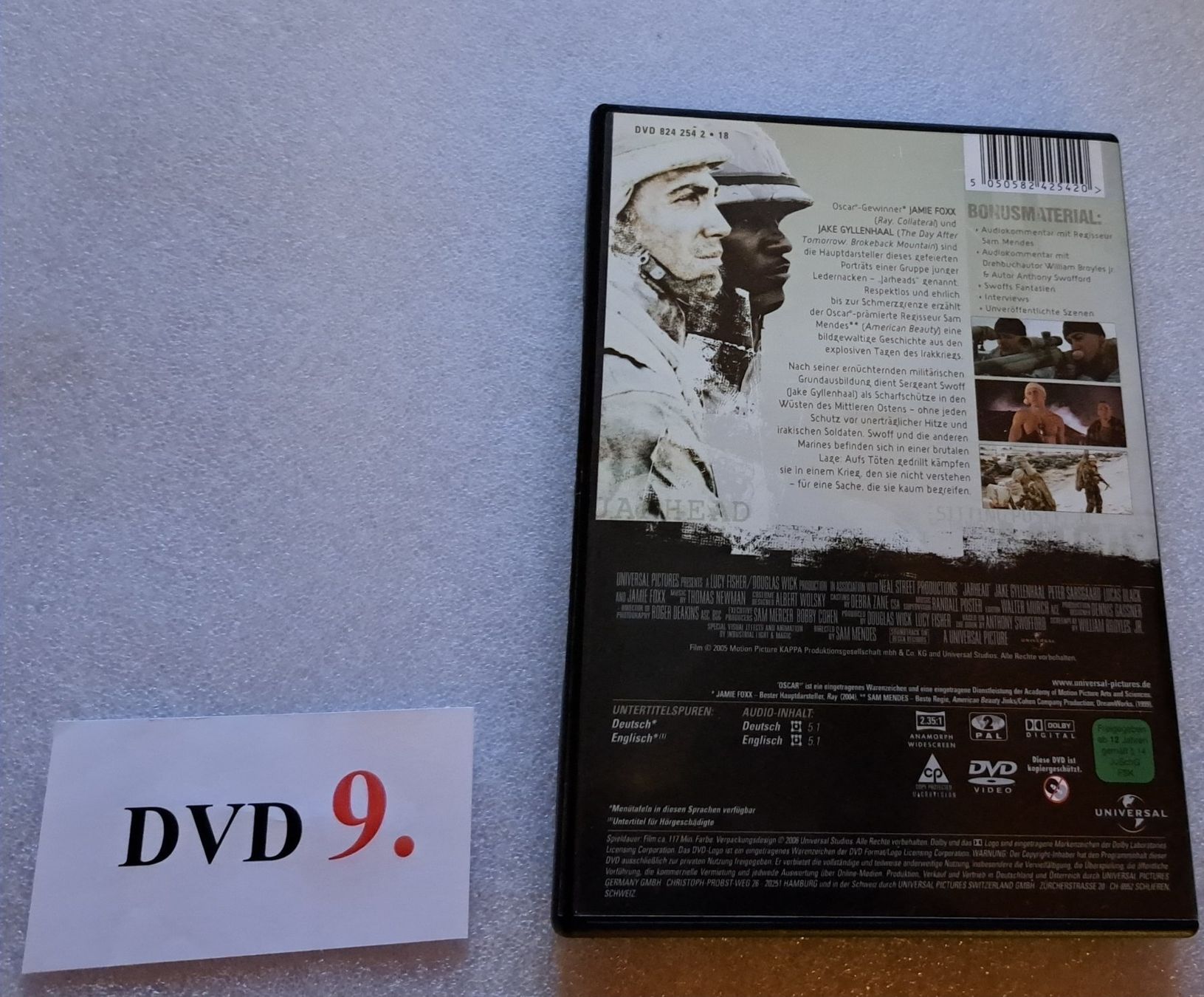 Tutti i DVDs: Nr. 9 - DVD  "JARHEAD"  Willkommen im Dreck – Nuovo (secondo la descrizione) da Alpnach Dorf venduto da harrys-vinyl-Cd-shop 1
