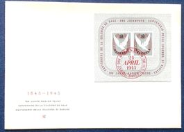 1945 Basler Taube Block W23 auf Blanko Brief