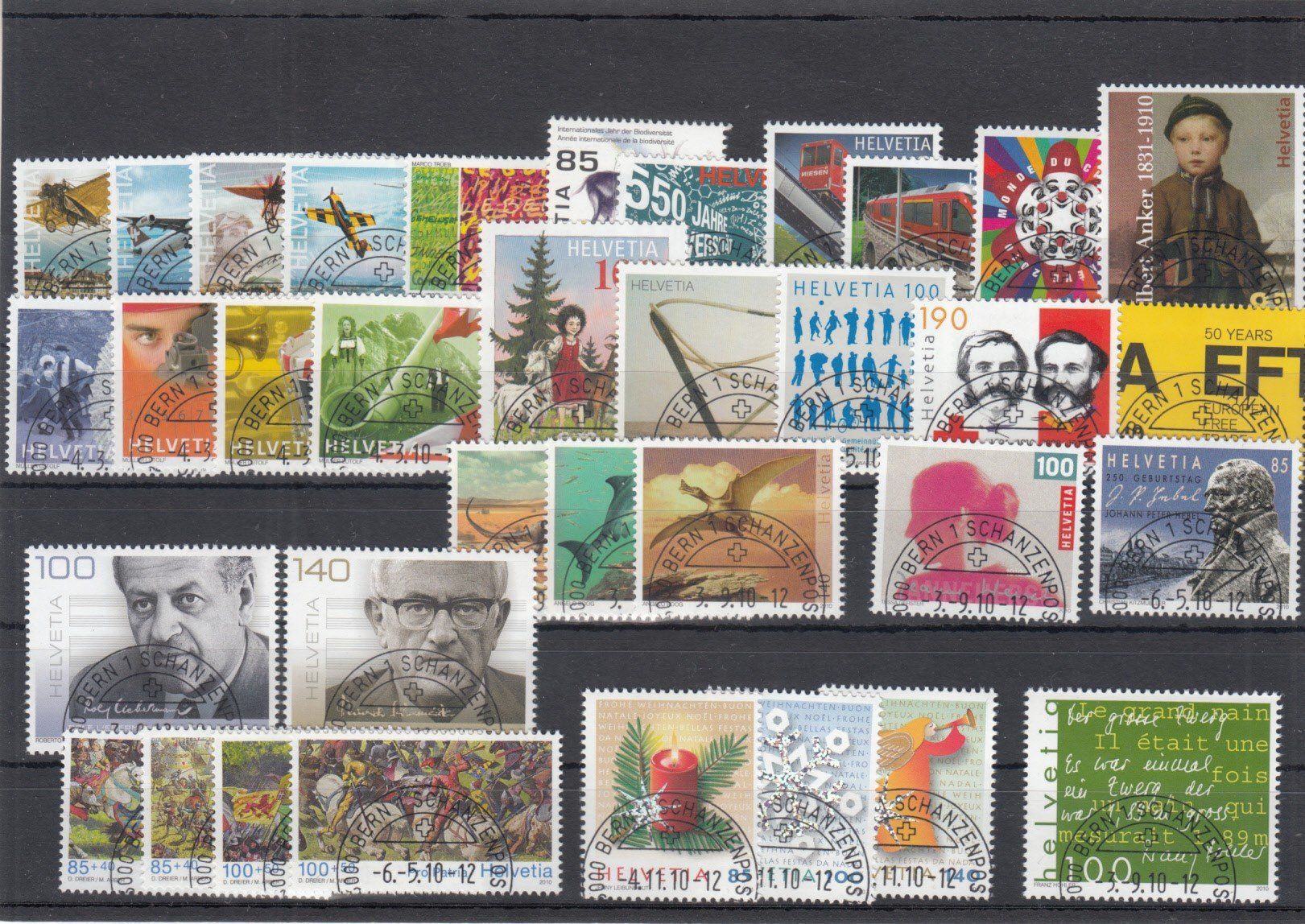 Tutti i francobolli: CH Ausgaben 2010 mit ET – Usato da Bürglen TG venduto da StampGraf 1