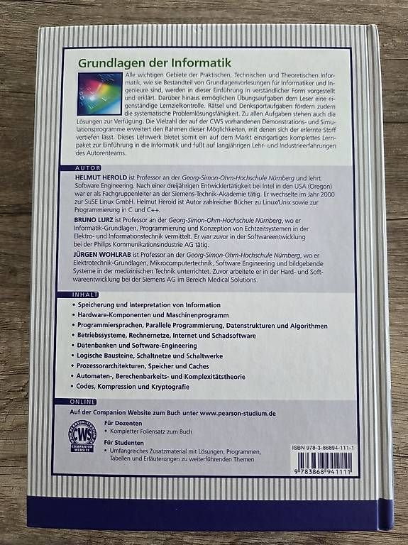 Libri: Buch: Grundlagen der Informatik – Usato da Mattstetten venduto da sz08 1
