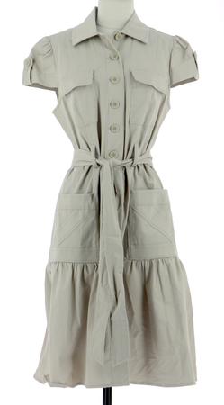 BCBG Max Azria belted shirt dress with pockets, size US8