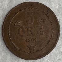 5 ORE 1901 SCHWEDEN SWEDEN Münze