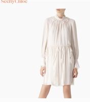 See by Chloé Sommer Kleid Floral Lace Spitze Ecru - Gr. 36