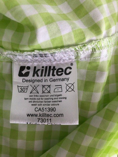 Camicette: Sportbluse, killtec, 42, weiss-hellgrün kariert, Kurzarm – Usato da Hünenberg See venduto da dustein 5
