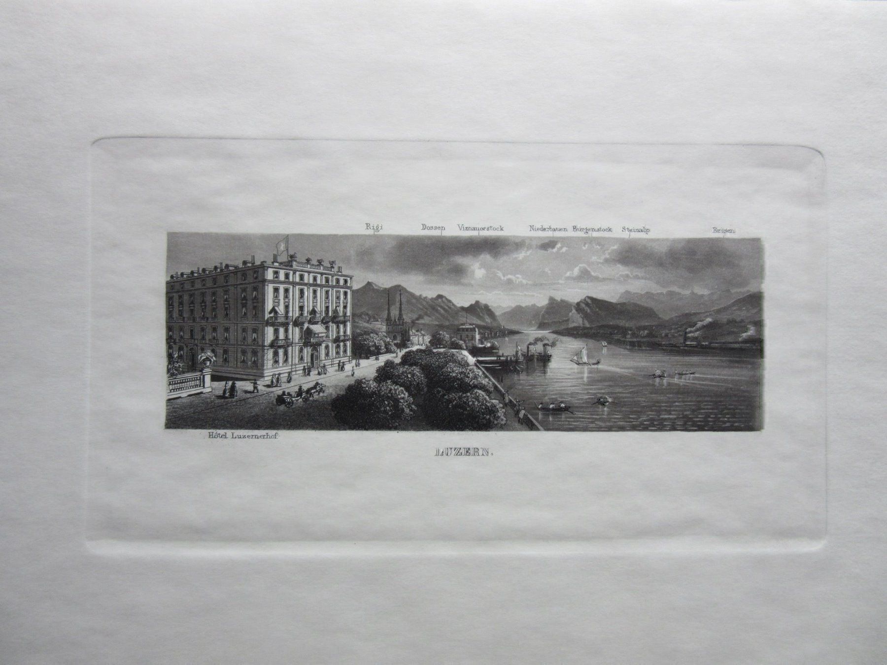 Incisioni: LUZERN AQUATINTA – Usato da Gersau venduto da grafik-kunst 1