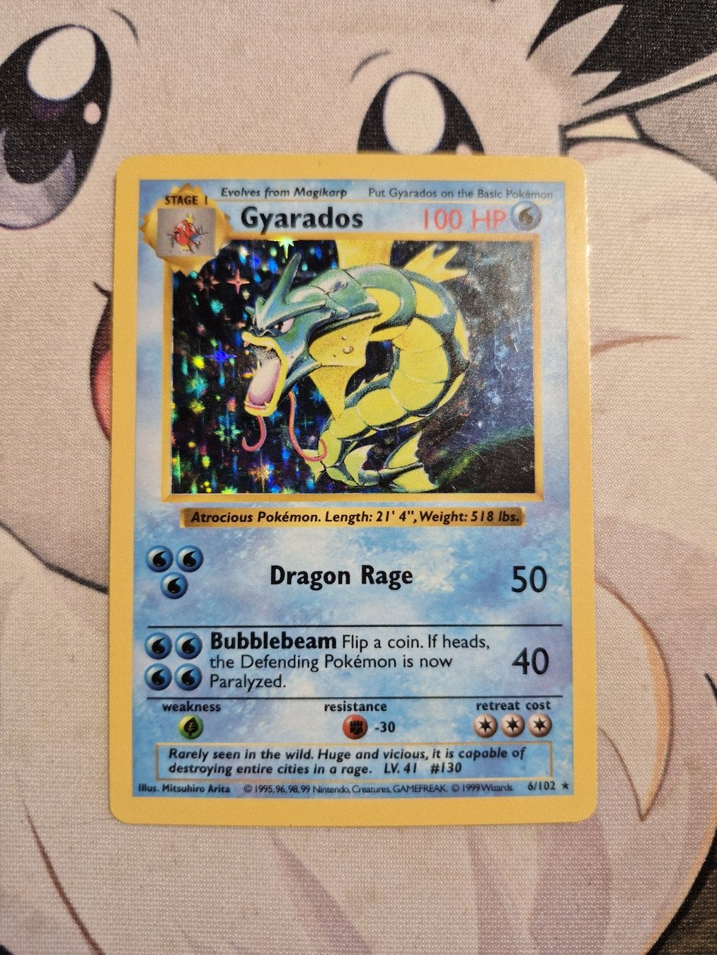 Pokémon Carte collezionabili: Gyarados Shadowless 6/102 holo – Usato da Echallens venduto da Nathan138