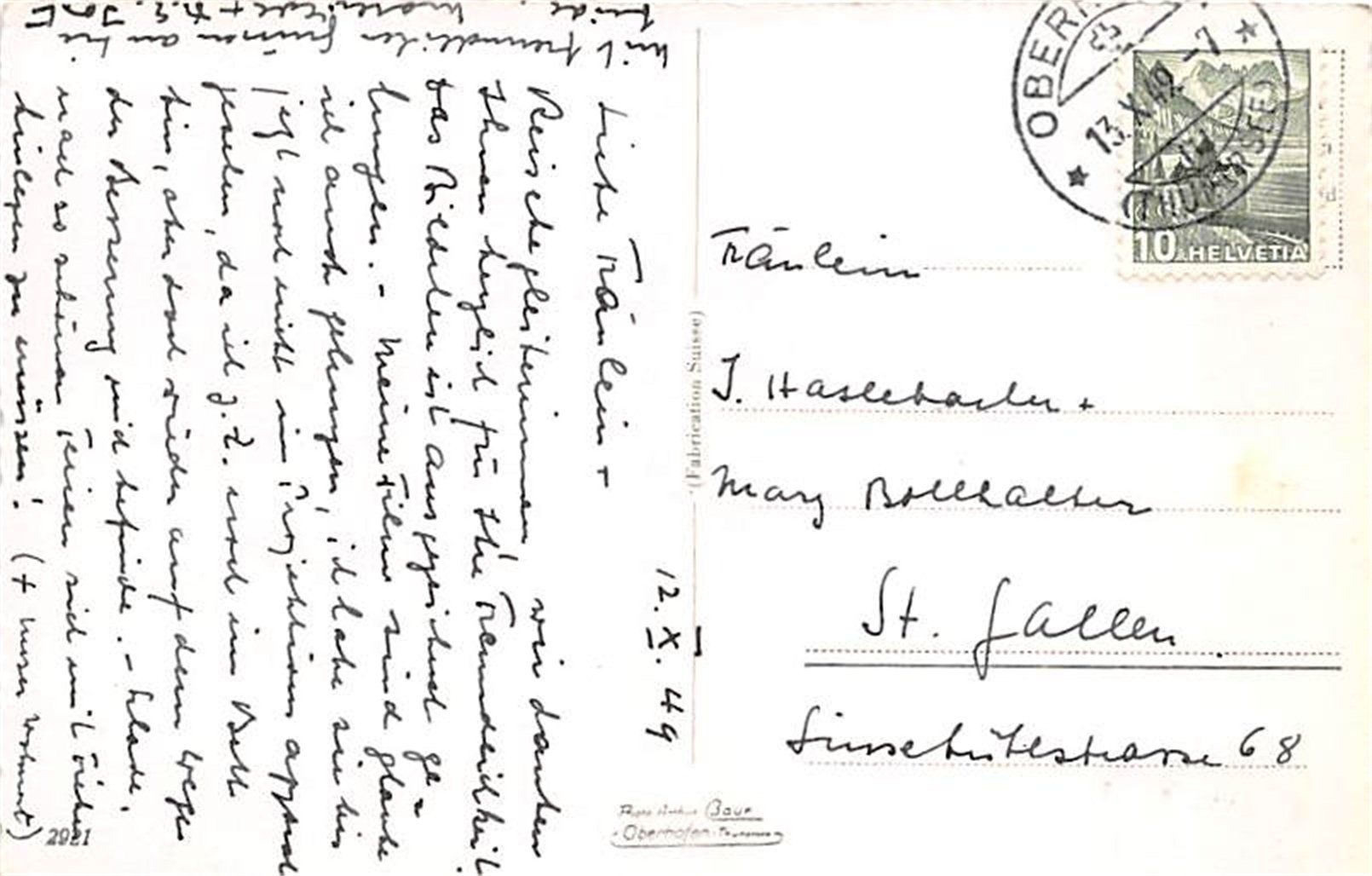 Cartes postales: Oberhofen – D'occasion à Ottikon b.Kemptth. par Neptun1974 1
