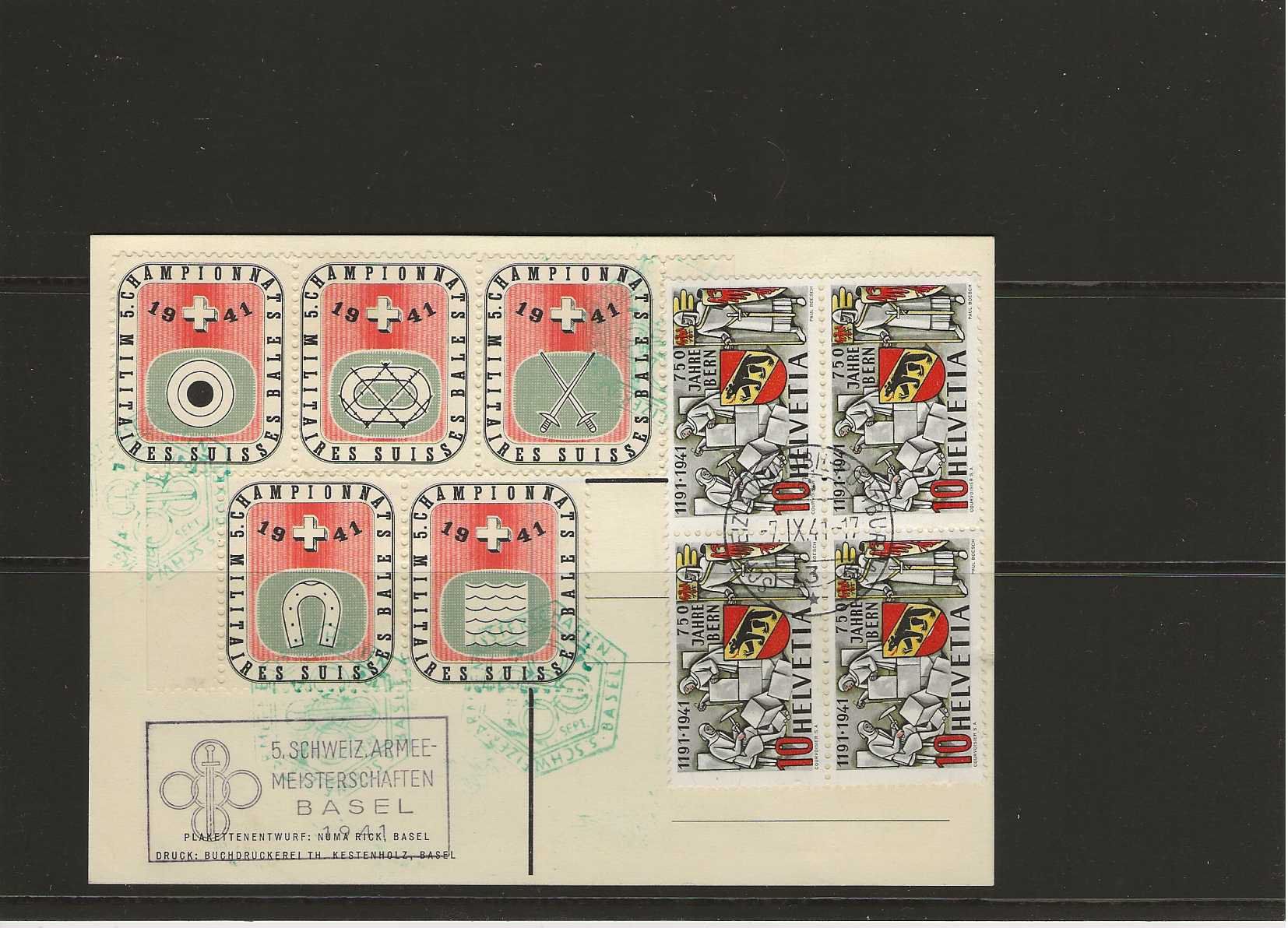 Cartoline postali: carte Armee meisterschaften Basel 2944 – Usato da Sorvilier venduto da carose01 1