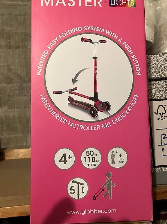 Globber Kickboard: Scooter/Kickboard/Trottinet - Globber Masterlight pink – Nuovo e nell'imballaggio originale da Sursee venduto da Pierre-Emerick 1