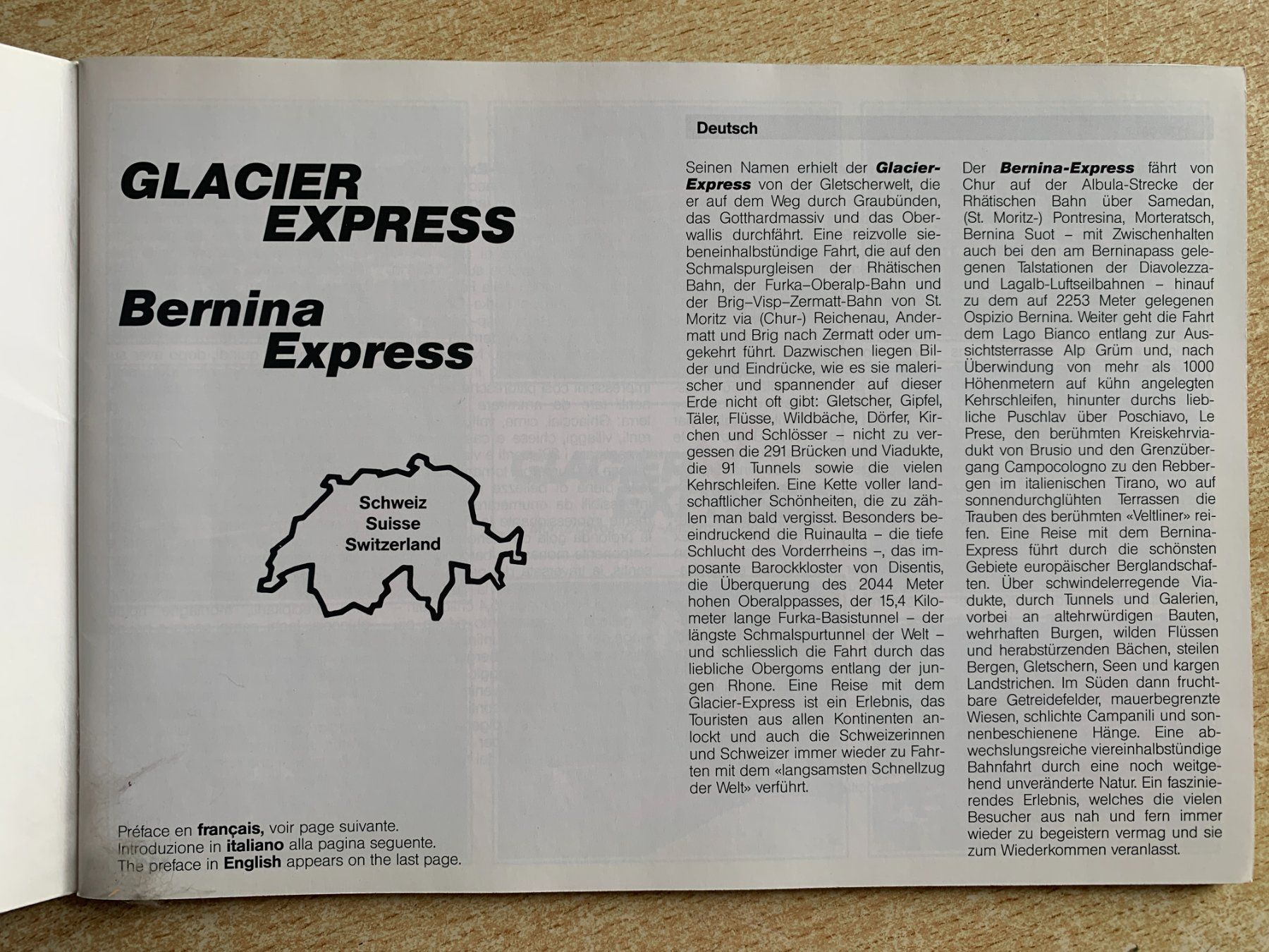 Riviste & Magazine: Broschüre "Bernina-Express + "Glacier-Express", Format A5 – Usato da Flums venduto da finn1975 1