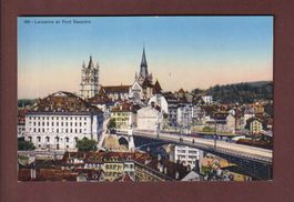 LAUSANNE - Pont Bessières et Cathédrale