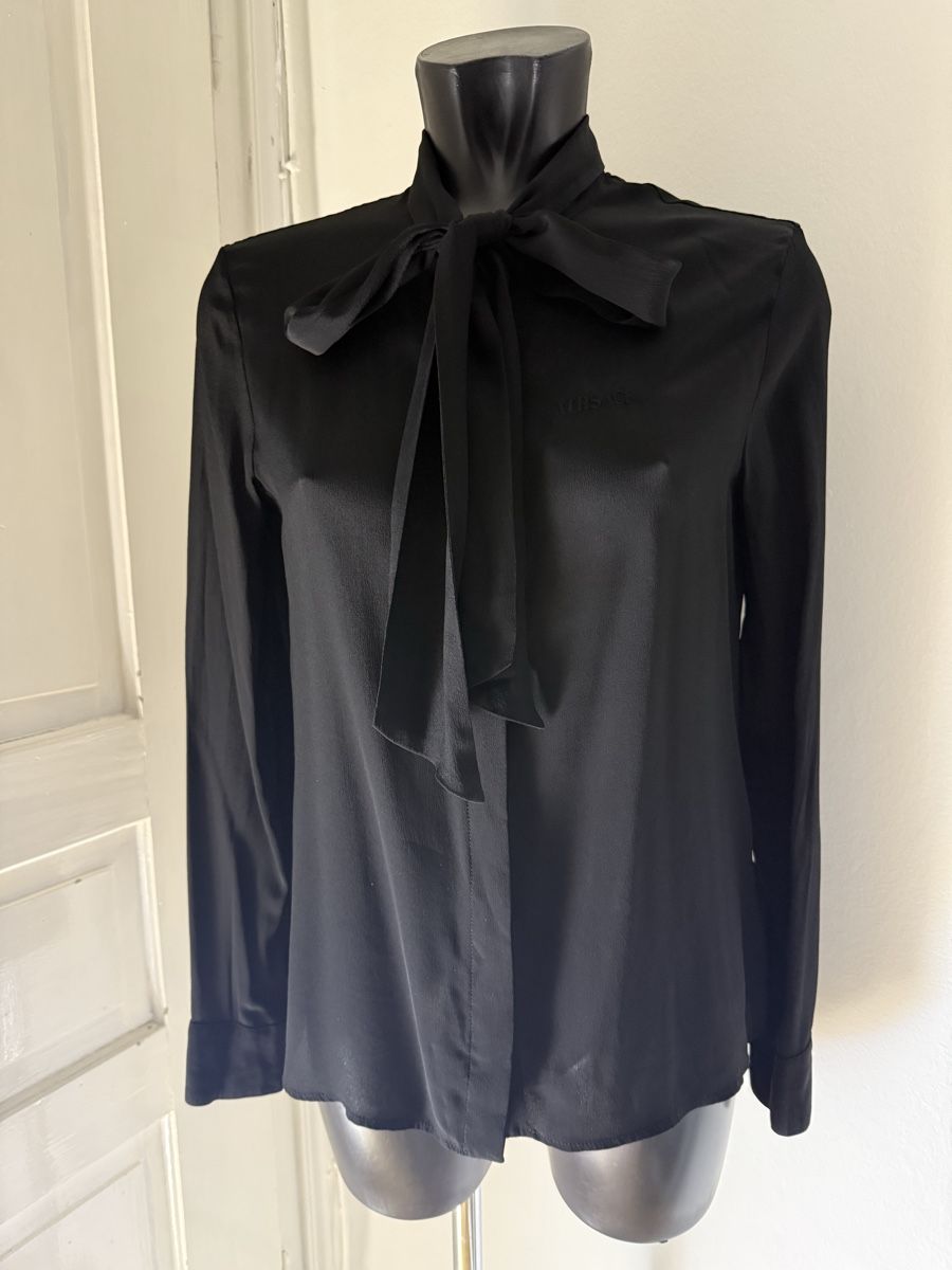 Versace Camicette: VERSACE IT40 PUSSY BOW BLOUSE SCHLUPFENBLUSE – Nuovo (secondo la descrizione) da Baden venduto da agora_newgeneration