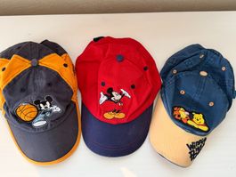 3er-Set Disney Caps Kinder (Micky Maus & Winnie Pooh) Gr. 53