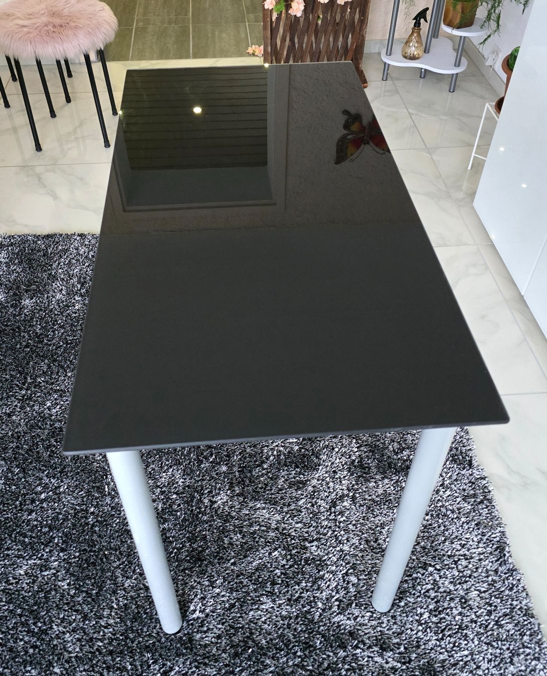 Ikea Tavoli: Schwarzer Küchentisch, Bürotisch mit Glasplatte – Nuovo (secondo la descrizione) da Aarburg venduto da popkorn65 3