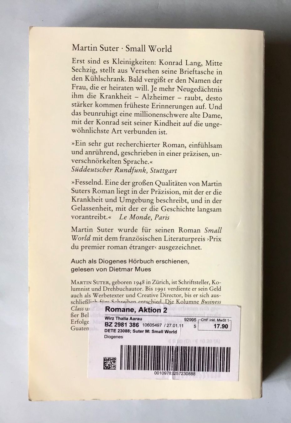 Bücher: Small World - von Martin Suter – Gebraucht aus Bubendorf von Alpenheidi 1