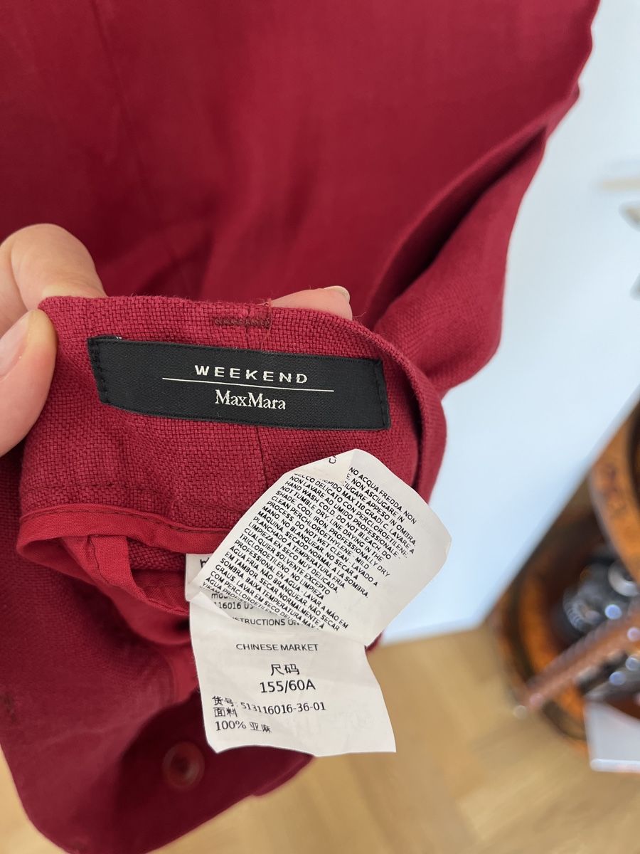 Max Mara Pantaloni: Leinenhose Bordeaux Max Mara 36 – Nuovo (secondo la descrizione) da Herrliberg venduto da spunggi 1