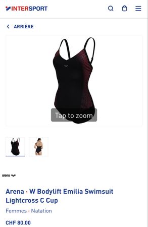 Arena - W Bodylift Emilia Swimsuit Lightcross C Cup, 36