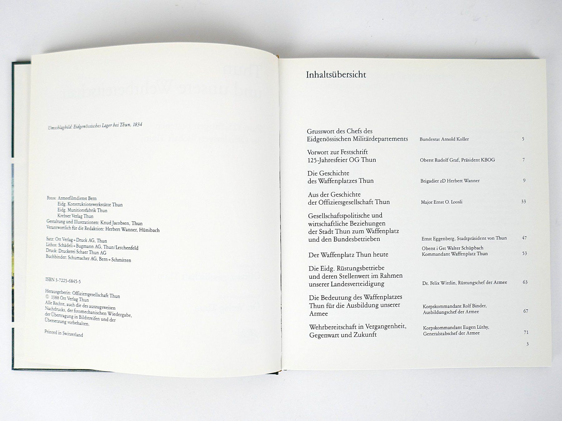 Livres: Buch "Thun und seine Wehrbereitschaft" – D'occasion à Urtenen-Schönbühl par Restwert_Schoenbuehl 1