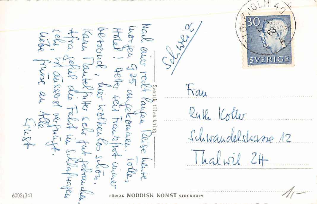 Cartoline postali: EXOTISCHE Ansichtskarten 5x STOCKHOLM 1938 – Usato da Lufingen venduto da TopAnsichtskarten 5