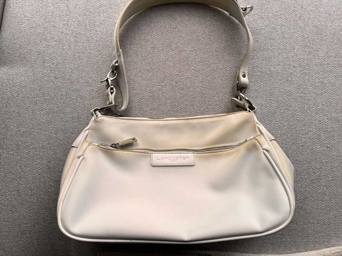 Lancaster Borse da donna: White Lancaster Paris Handbag - Needs Clean – Usato da Lausanne venduto da Danash