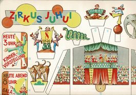 Modellbogen ZIRKUS JUHUI Pädagogischer Verlag von 1978