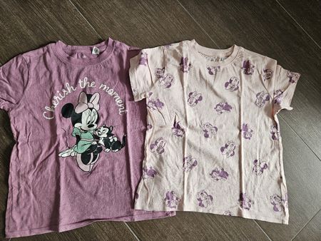 T-Shirts Mädchen Disney Minnie Maus Grösse 134/140 2 Stk
