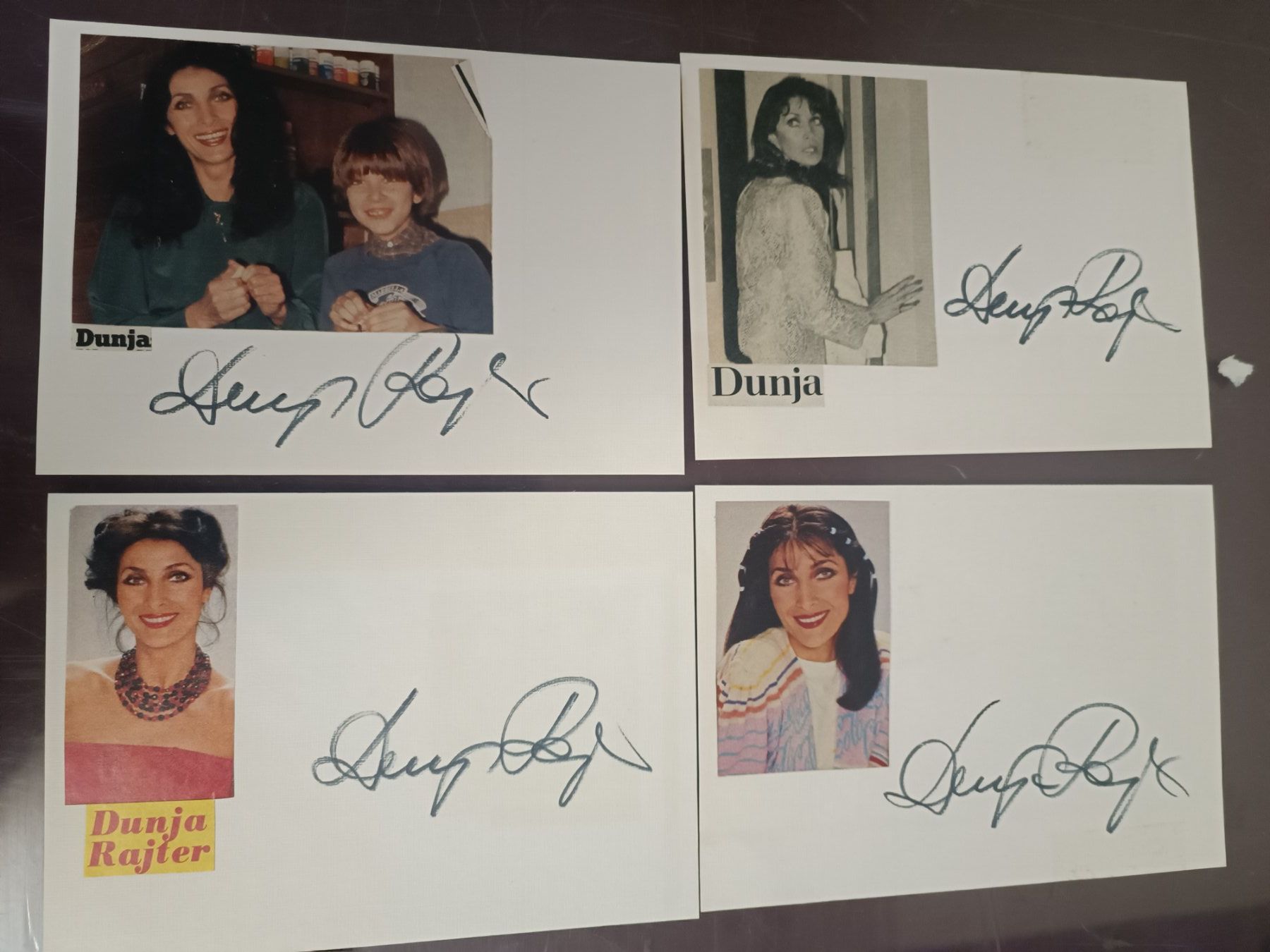 Autogramme: Dunja Reiter - 4x Handsigniert 80er Jahre – Gebraucht aus Menziken von Artographs
