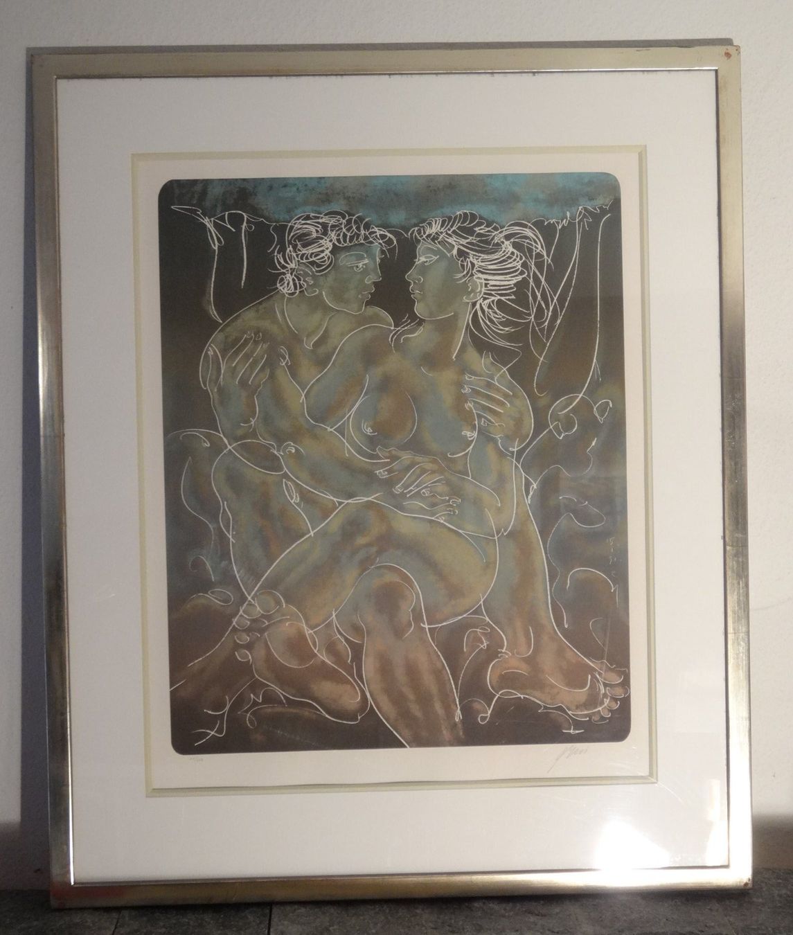 Grafiken & Lithographien: Originallithographie: "Liebespaar", Hans Erni 10/150 – Gebraucht aus Allschwil von FindeAuserlesenes