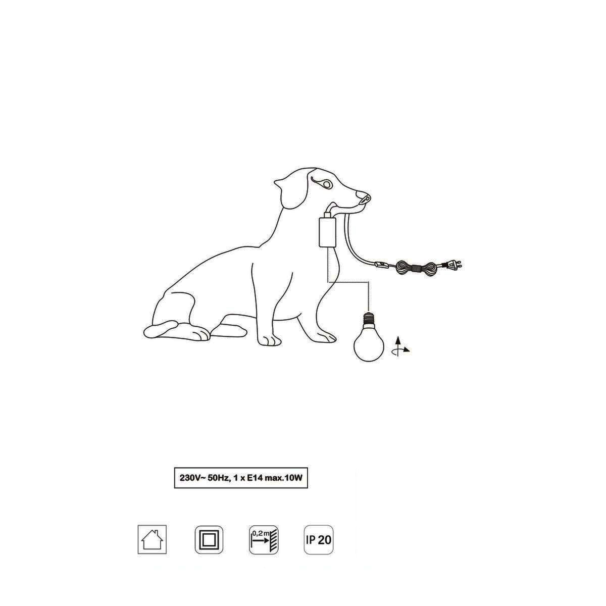 Lampade: Tischleuchte, Hund, 24 cm Höhe – Nuovo (secondo la descrizione) da Kreuzlingen venduto da Smart-Light 3
