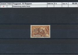 1923 Flugpost - 35 Rp., SBK Nr. F6, gestempelt