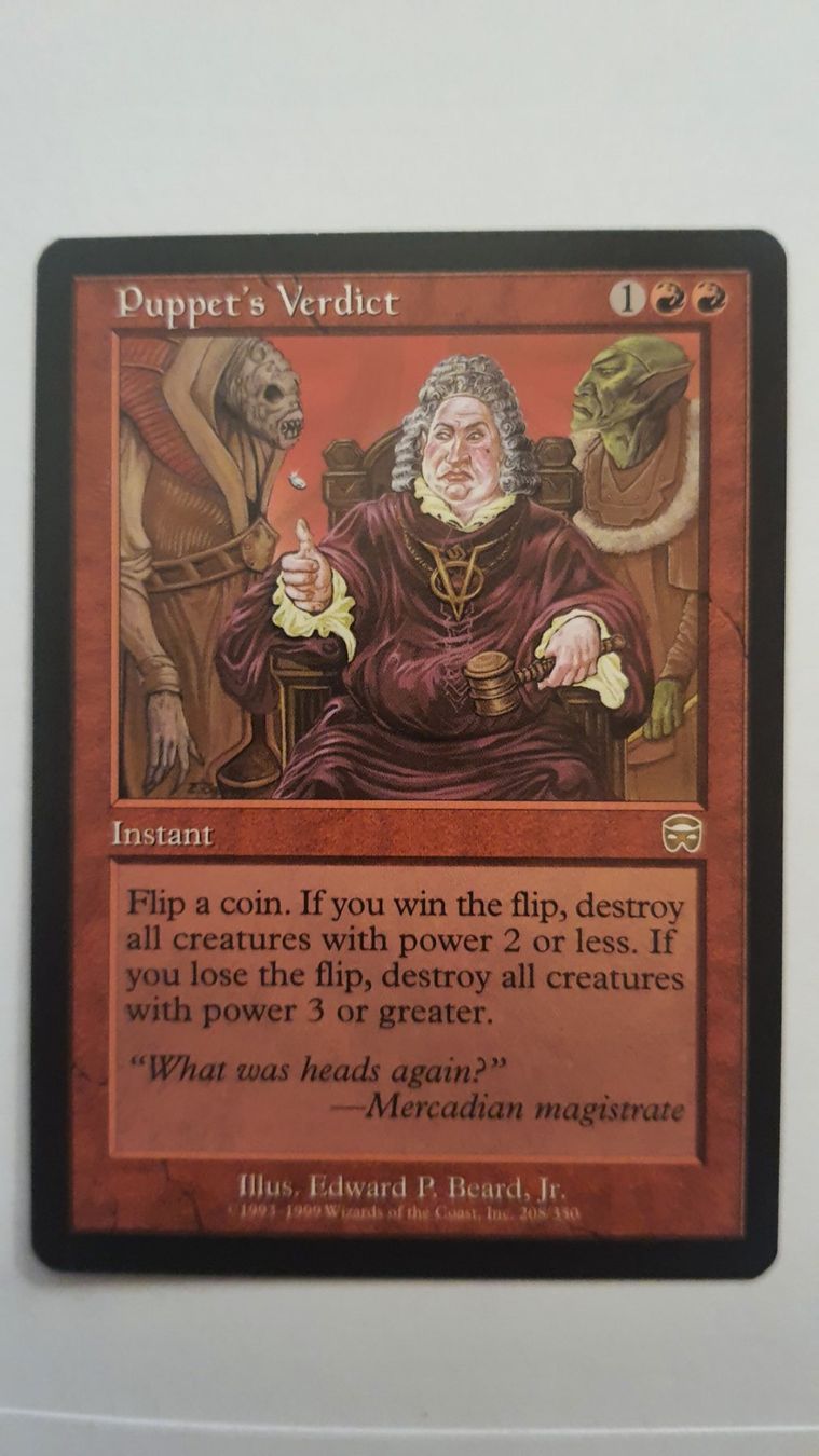 Magic The Gathering Carte collezionabili: MTG Puppet's Verdict, very good – Usato da Binningen venduto da Klettenberg