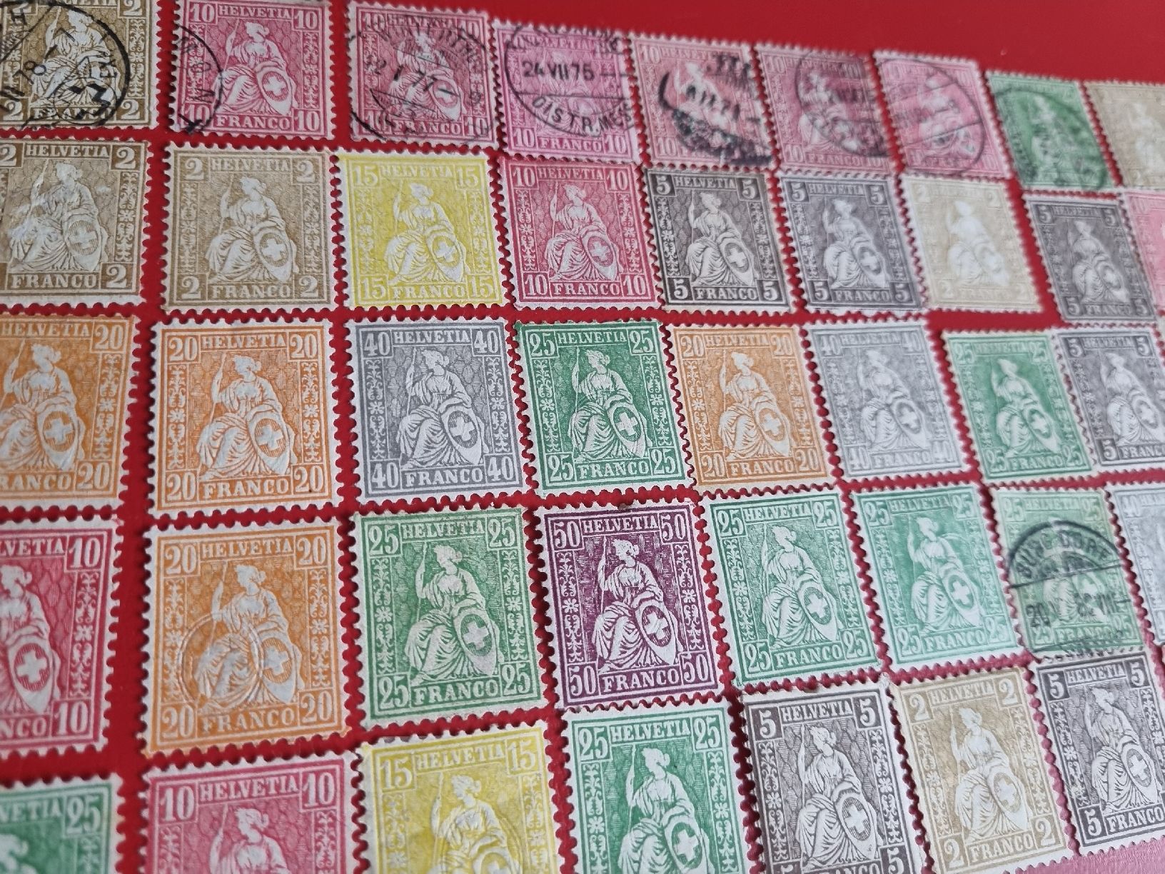 Alle Briefmarken: Sammlung: Sitzende Helvetia - diverse Werte – Gebraucht aus Heimenschwand von rog_p7h9 3
