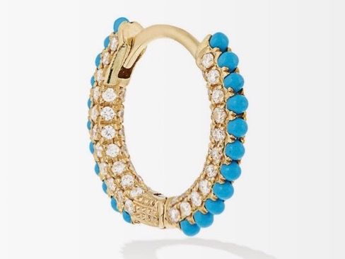 Orecchini pendenti & Orecchini a lobo: MARIA TASH Diamond, turquoise & 18kt gold earring – Usato da Wald ZH venduto da Gosia_N