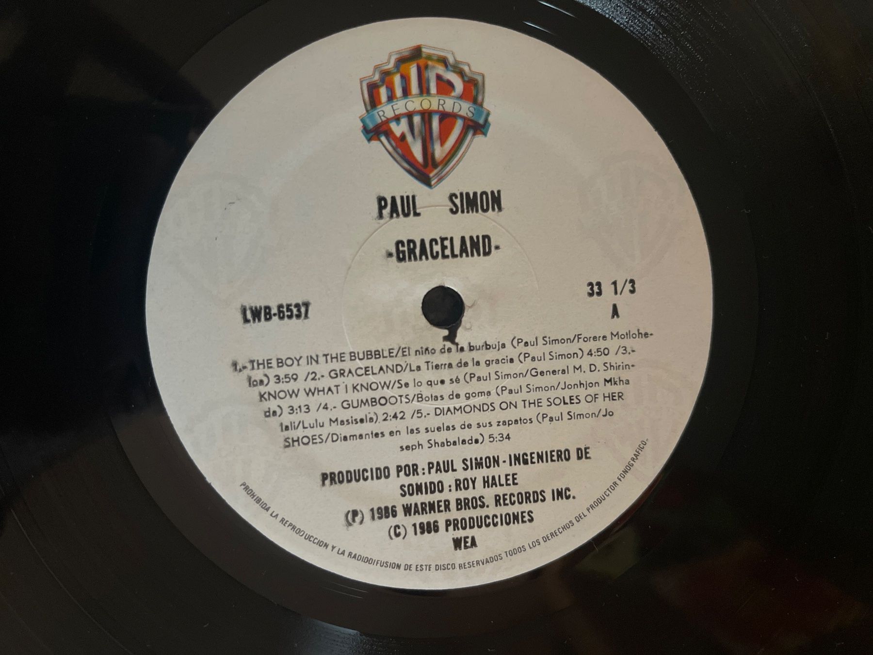 Schallplatten: A768/Paul Simon Graceland – Gebraucht aus Frutigen von Philippe_jsp 2