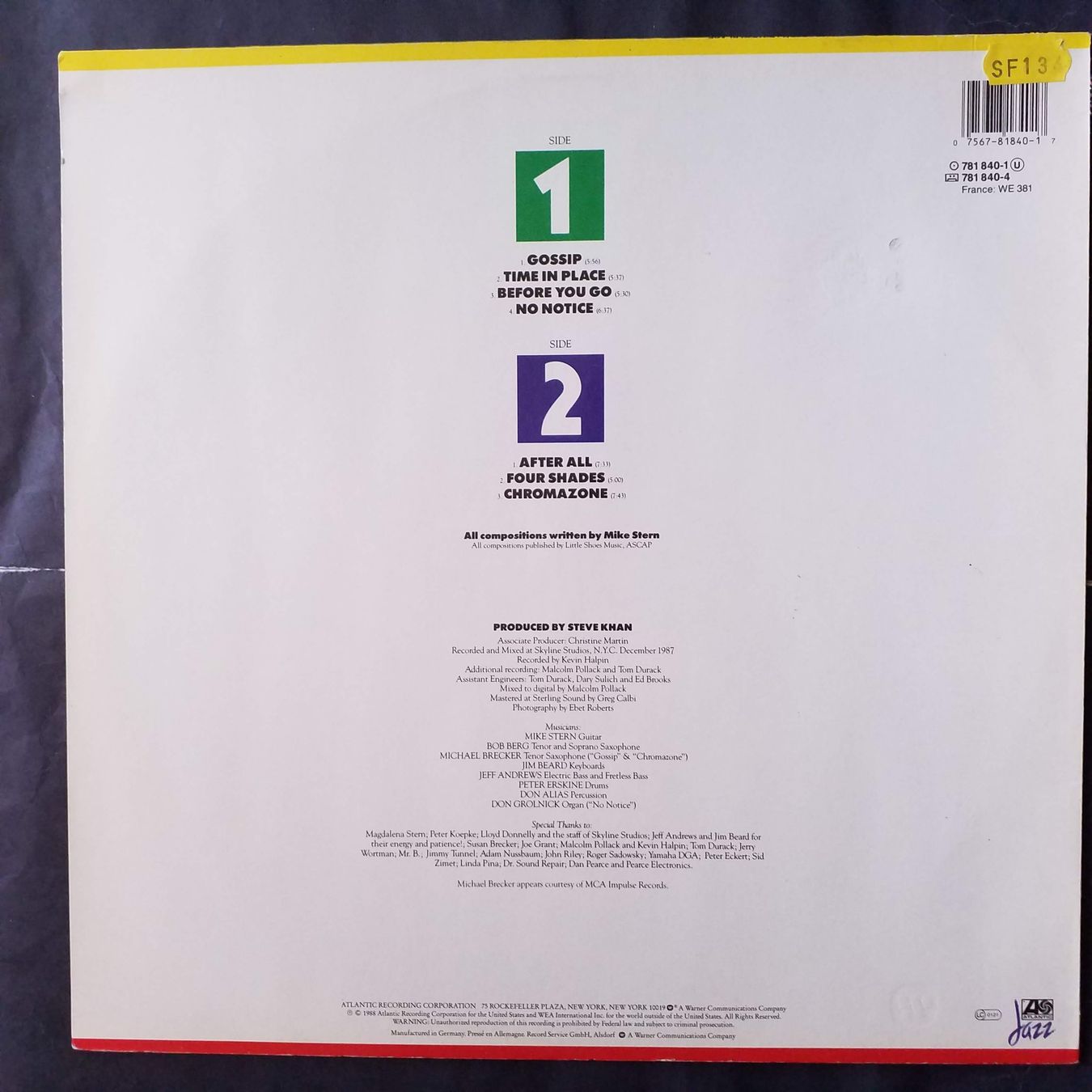 Dischi in vinile: MIKE STERN,  time in place - 1st press  - NEW - – Nuovo (secondo la descrizione) da Yverdon-les-Bains venduto da Jacotreut 1